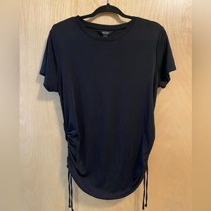 Vera Wang Black Shirt Size Large Tie Up on Sides